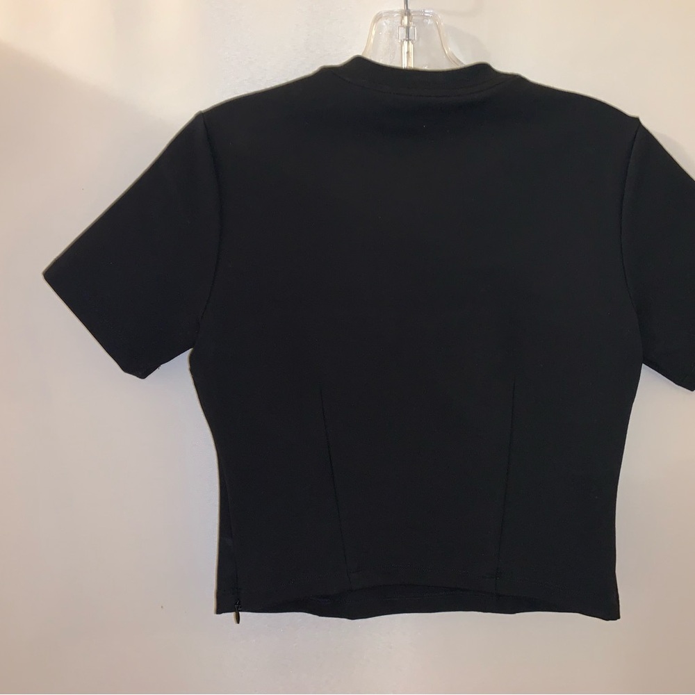 Area Black Crop Top crystal bustier Detailing Medium $485 worn once - Picture 6 of 7